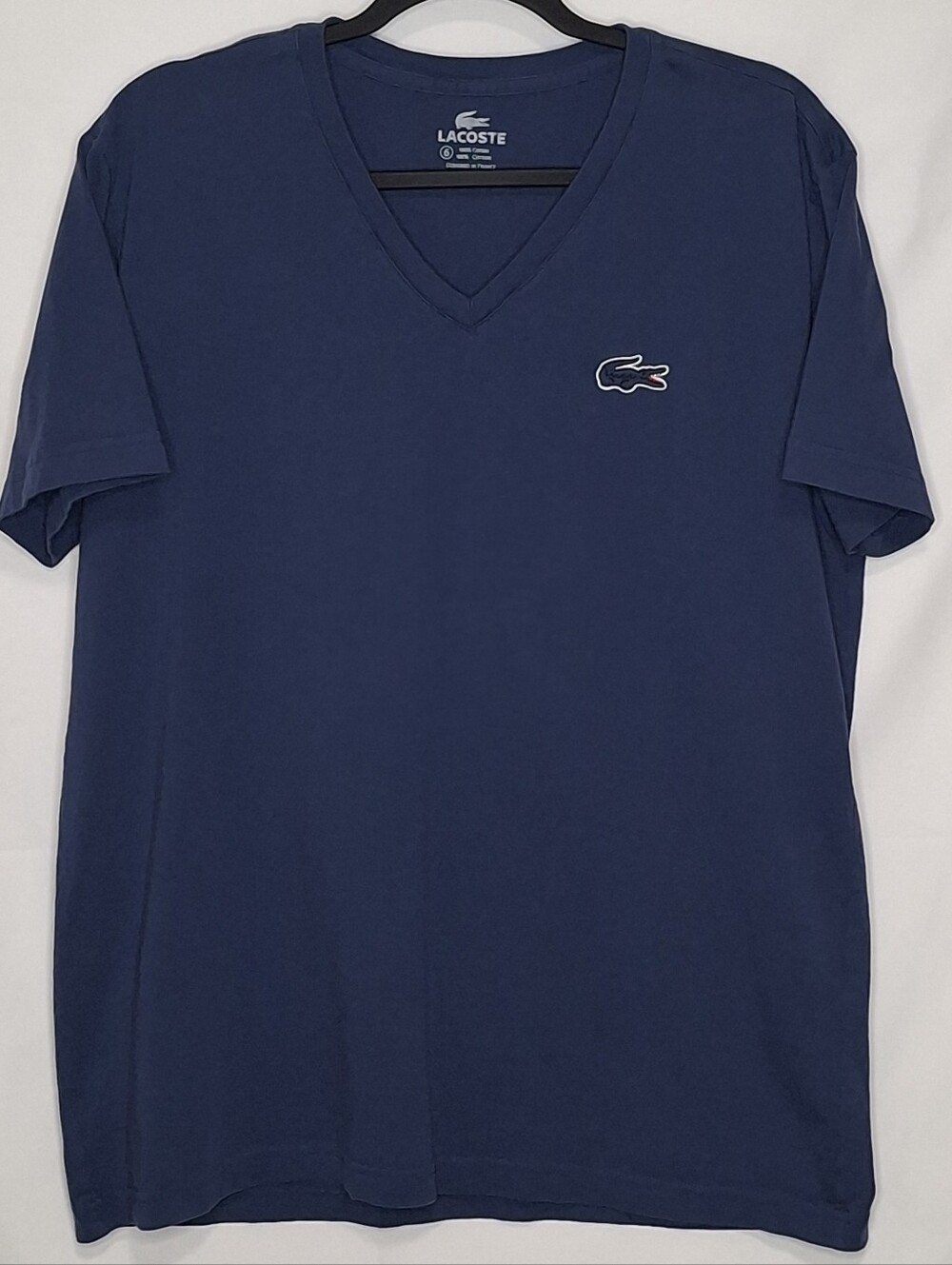 Lacoste Vneck Tshirt 6 (Large)